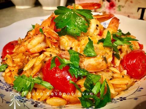 Κριθαρότο με γαρίδες