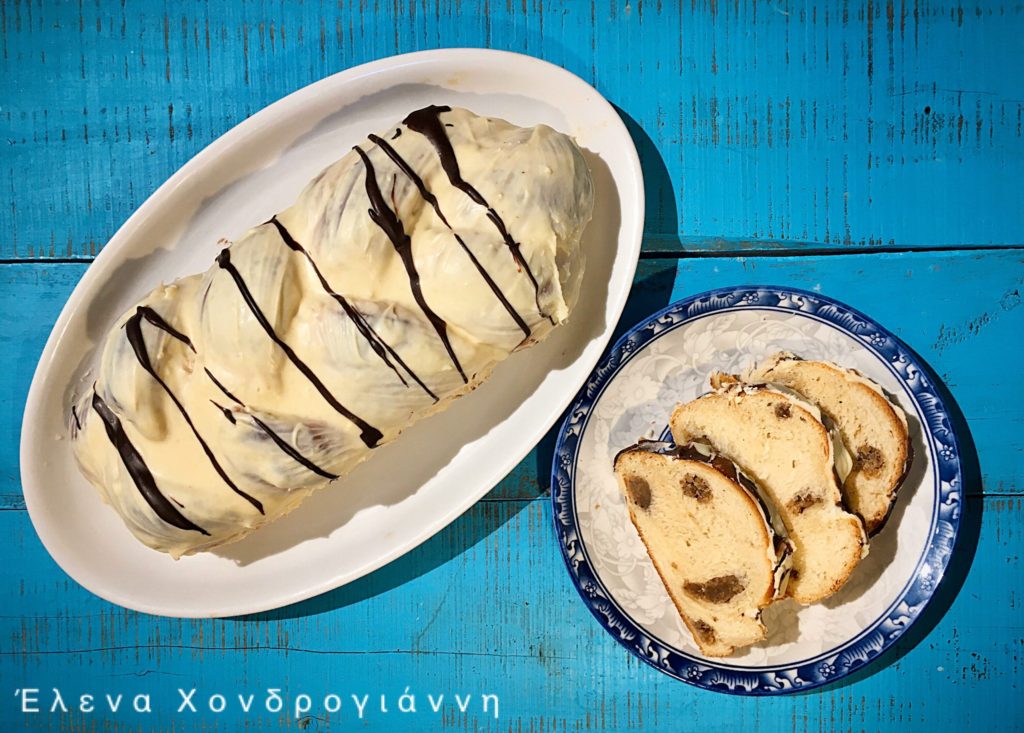 Τσουρέκι με λευκή σοκολάτα και κάστανο